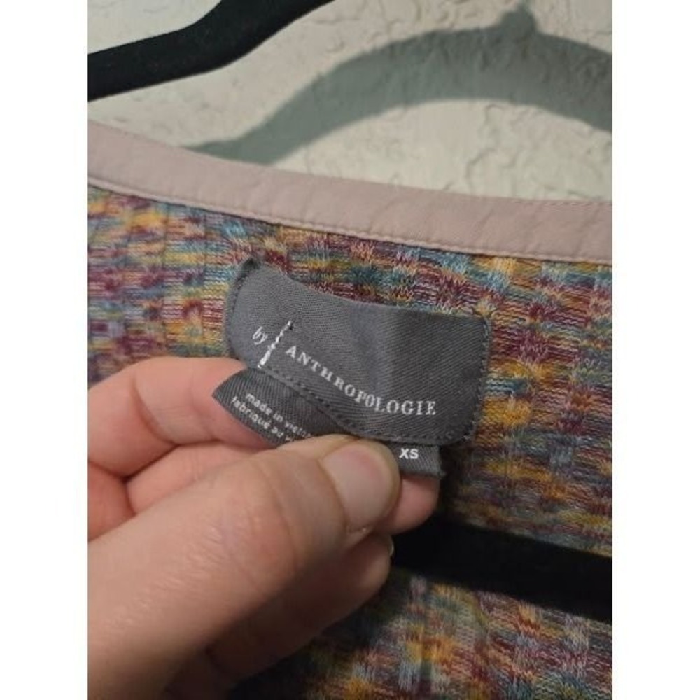 Anthro Mutlicolor Ribbed Long Sleeve Tee - Picture 2 of 2